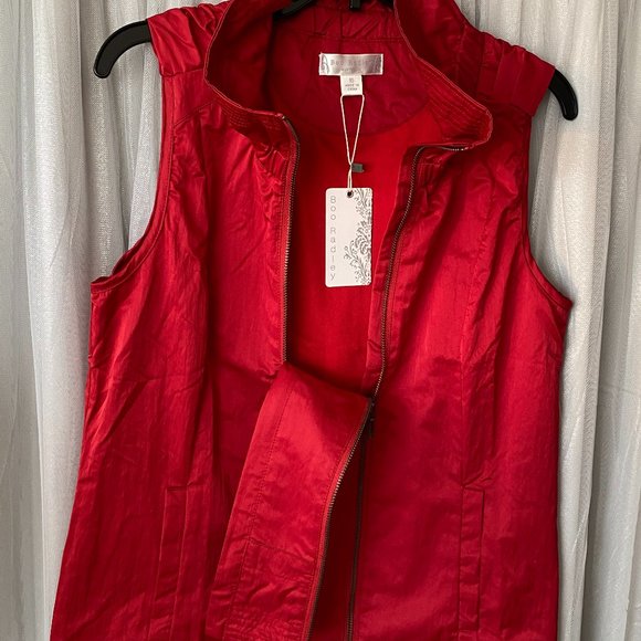 BOO RADLEY RED SLEEVLESS EXTENDABLE VEST (SZ 6) (NWT) - Picture 3 of 11